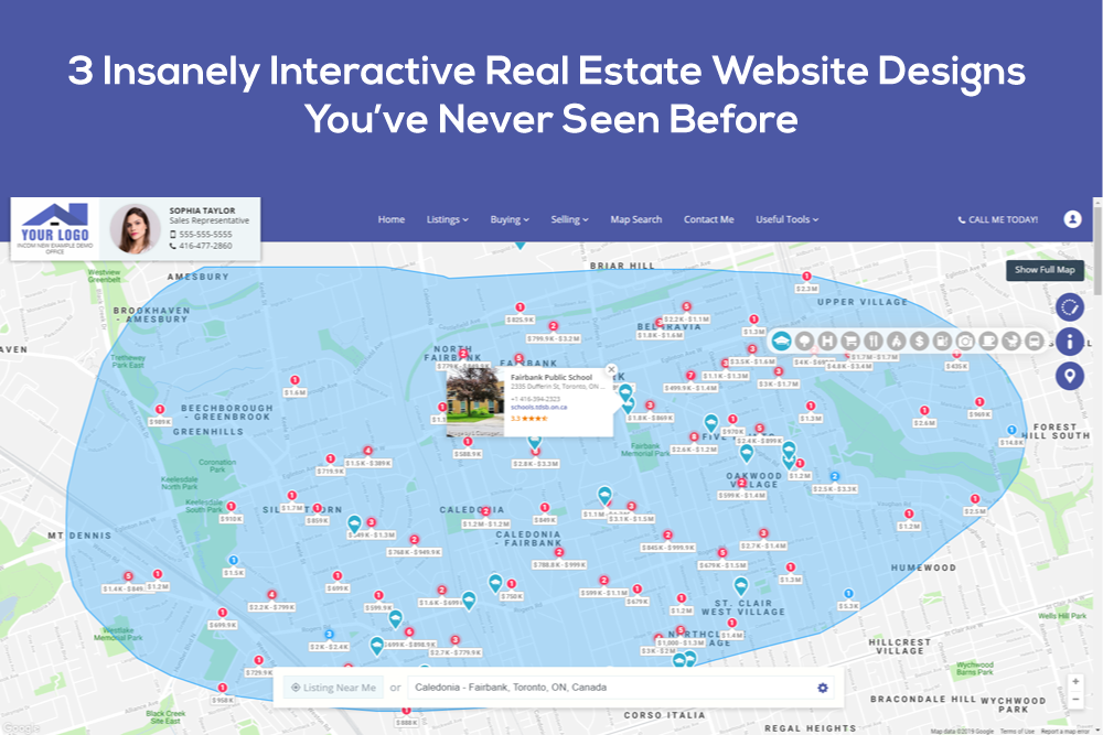 real estate website designs, real estate website