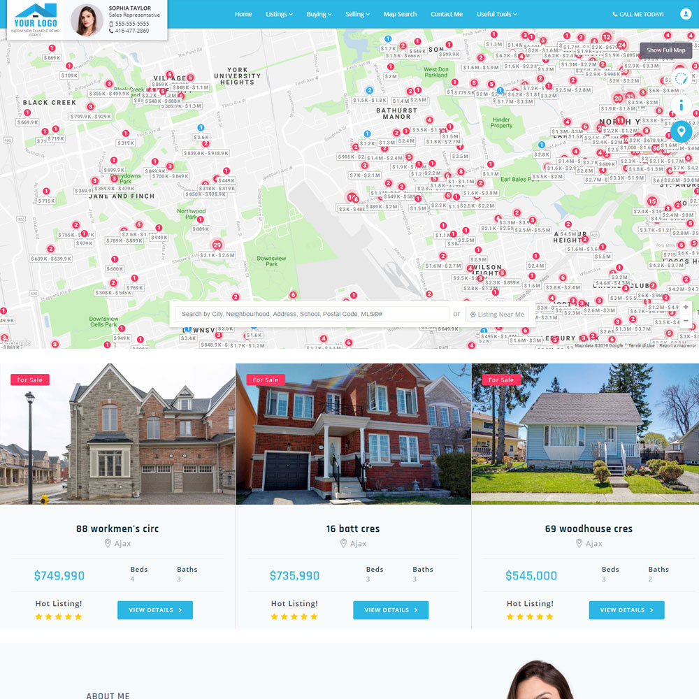 Real Estate Agent Website Design: Maply